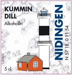 KUMMIN DILL Alkoholfri NIDINGEN – varumärkesbild för Saturnus Varumärkes AB