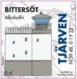 BITTERSÖT Alkoholfri TJÄRVEN – varumärkesbild för Saturnus Varumärkes AB