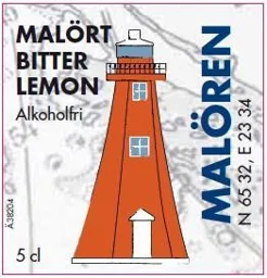 MALÖRT BITTER LEMON Alkoholfri MALÖREN – varumärkesbild för Saturnus Varumärkes AB