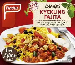 Findus DAGENS KYCKLING FAJITA het fajita-sås! NYTT RECEPT! – varumärkesbild för Findus Sverige Aktiebolag