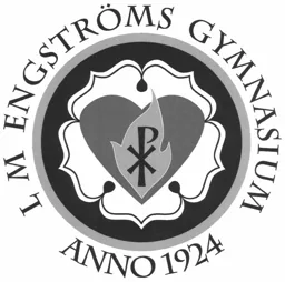 L M ENGSTRÖMS GYMNASIUM ANNO 1924 – varumärkesbild för PETER ISAAC BÉENS UTBILDNINGSSTIFTELSE