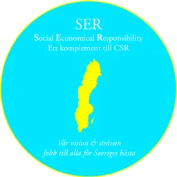 SER Social Economical Responsibility Ett komplement till CSR Vår vision & strävan Jobb till alla För Sveriges bästa – varumärkesbild för SVERIGES FÖRENINGAR