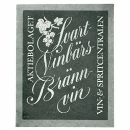 SVART-VINBÄRS-BRÄNN-VIN – varumärkesbild för The Absolut Company Aktiebolag