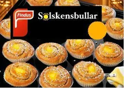 Findus Solskensbullar – varumärkesbild för Findus Sverige Aktiebolag