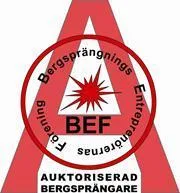 A Auktoriserad Bergsprängare BEF Bergsprängar Entreprenörernas Förbund – varumärke, Bergsprängningsentreprenörerna i Sverige Ekonomiska förening