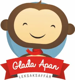 Glada Apan LEKSAKSAFFÄR – varumärkesbild för JUmF AB