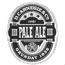 D. CARNEGIE & CO PALE ALE GRUNDAT 1836 EXPORT D.CARNEGIE III Alkoholhalt max 4,5 vikt% – varumärkesbild för Carlsberg Sverige Aktiebolag