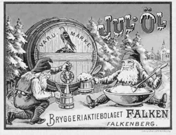 JUL-ÖL Varu-märke Bryggeriaktiebolaget Falken Falkenberg – varumärkesbild för Carlsberg Sverige Aktiebolag