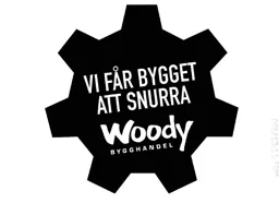 VI FÅR BYGGET ATT SNURRA Woody BYGGHANDEL – varumärkesbild för Sveriges Fria Bygghandlare AB