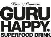 PURE & ORGANIC GURU HAPPY SUPERFOOD DRINK – varumärkesbild för Guru Happy AB