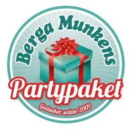 Berga Munkens Partypaket. Godsaker sedan 2009 – varumärkesbild för Bergamunken AB