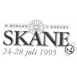 O-RINGEN 5-DAGARS SKÅNE 24-28 JULI 1995 – varumärkesbild för SVENSKA ORIENTERINGSFÖRBUNDET