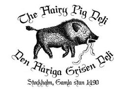 The Hairy Pig Deli Den håriga grisen Deli Stockholm, Gamla stan 1490 – varumärkesbild för The hairy pig deli AB