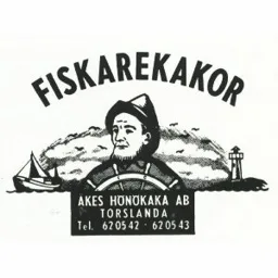 FISKAREKAKOR ÅKES HÖNÖKAKA AB TORSLANDA Tel. 620542 - 620543 – varumärkesbild för Åkes Äkta Hönökakor AB