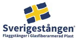Sverigestången Flaggstänger i Glasfiberarmerad Plast – varumärkesbild för Nordic Flaggcenter AB