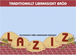 TRADITIONELLT LIBANESISKT BRÖD LAZIZ EN PRODUKT FRÅN LIBANESISKA BAGERIET – varumärkesbild för Libanesiska Bageriet i GBG AB