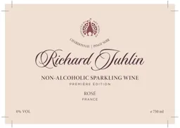 Richard Juhlin NON-ALCOHOLIC SPARKLING WINE PREMIÉRE EDITION ROSÉ FRANCE CHARDONNAY PINOT NOIRE PRODUCED BY MRG WINES AB – varumärkesbild för Oddbird International AB