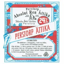 PERSTORP ÄTTIKA – varumärkesbild för O. Kavli Aktiebolag