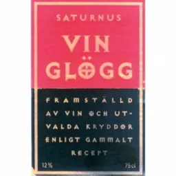 SATURNUS VIN GLÖGG FRAMSTÄLLD AV VIN OCH UTVALDA KRYDDOR ENLIGT GAMMALT RECEPT – varumärkesbild för Saturnus Varumärkes AB
