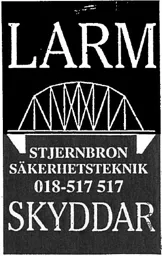LARM SKYDDAR STJERNBRON SÄKERHETSTEKNIK 018-517 517 – varumärkesbild för Stjernbron Säkerhetsteknik AB