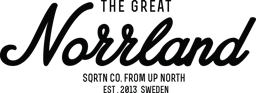 THE GREAT Norrland SQRTN CO. FROM UP NORTH EST. 2013 SWEDEN – varumärkesbild för Sqrtn Company AB