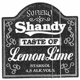 SOFIERO SHANDY TASTE OF LEMON LIME STARKÖL – varumärkesbild för Kopparbergs Bryggeri Aktiebolag