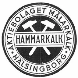 AKTIEBOLAGET MÅLARKALK HAMMARKALK HÄLSINGBORG – varumärkesbild för Målarkalk Aktiebolag