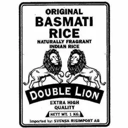ORIGINAL BASMATI RICE DOUBLE LION – varumärkesbild för Svensk Risimport Aktiebolag