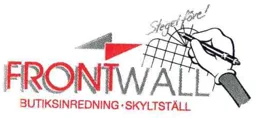 FRONTWALL BUTIKSINREDNING SKYLTSTÄLL STEGET FÖRE – varumärke, Steelo AB
