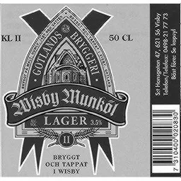 GOTLANDS BRYGGERI WISBY MUNKÖL LAGER – varumärkesbild för Spendrups Bryggeriaktiebolag