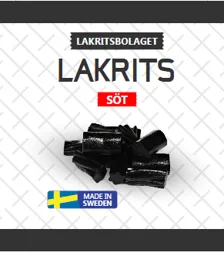 LAKRITSBOLAGET LAKRITS SÖT MADE IN SWEDEN – varumärkesbild för MBC My Business Company AB