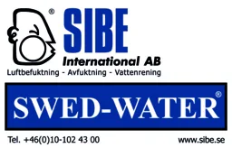 SIBE International AB SWED-WATER Luftbefuktning - Avfuktning - Vattenrening Tel. +46(0)10-102 43 00 www.sibe.se – varumärke, SIBE International AB