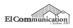 El Communication i Sydost AB 1991 – varumärkesbild för ELIAS Sweden AB