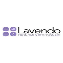 Lavendo EKONOMI & REDOVISNING + - % – varumärkesbild för Lavendo Consulting AB