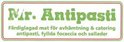 Mr. Antipasti Färdiglagad mat för avhämtning & catering antipasti, fyllda focaccia och sallader – varumärkesbild för PIZZERIA VIVALDI HANDELSBOLAG