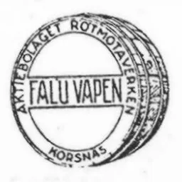 AKTIEBOLAGET RÖTMOTAVERKEN FALU VAPEN KORSNÄS – varumärkesbild för Falu Vapen Färg AB