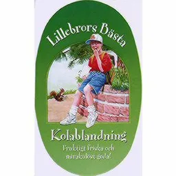 Lillebrors Bästa Kolablandning Fruktigt friska och mirakulöst goda! – varumärkesbild för Presentkakan i Göteborg Aktiebolag