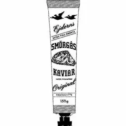 Ejderns EXTRA FINA ORÖKTA SMÖRGÅS KAVIAR ORIGINAL INREG. VARUMÄRKE ROMHALT 77% 150g – varumärkesbild för Abba Seafood Aktiebolag