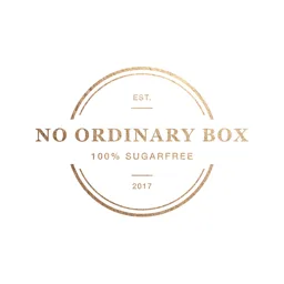 NO ORDINARY BOX 100% SUGARFREE EST. 2017 – varumärkesbild för WWT Group i Kungsbacka AB