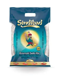 Sindibad Basmati Sella Ris Reis Rice Pirinc 5 KG alkaizhwan EXTRA SUPER QUALITY – varumärke, BRK FOOD AB