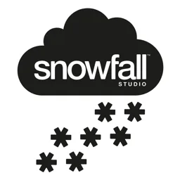 snowfall studio – varumärkesbild för Snowborn Games AB