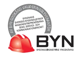 BYN BYGGNADSINDUSTRINS YRKESNÄMND BYGGNADS SVERIGES BYGGINDUSTRIER MASKINENTREPRENÖRERNA SEKO, SERVICE- OCH KOMMUNIKATIONSFACKET AV BYN GODKÄND VALIDERINGSLEVERANTÖR – varumärke, BYGGBRANSCHENS YRKESNÄMND