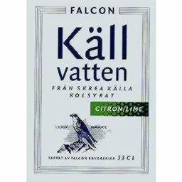 FALCON KÄLLVATTEN FRÅN SKREA KÄLLA KOLSYRAT CITRON/LIME – varumärkesbild för Carlsberg Sverige Aktiebolag