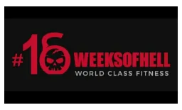 #16WEEKSOFHELL WORLD CLASS FITNESS – varumärkesbild för 16.W.O.H World Class Fitness AB