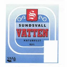 S SUNDSVALL VATTEN NATURELLT 05 L VASA – varumärkesbild för Dryckesbolaget Gustav Vasa AB