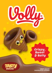 Volly Crispy, Sweet & Salty TASTY SNACKS CRISPY SNACKS CHOCOLATLEY COVERED. – varumärkesbild för MBC My Business Company AB