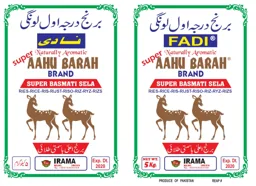 FadiNAturally Aromatic ,AAHU BARAH,SUPER BASMATI SELA BRAND IRAMA super RIES-RICE-RIS-RIJST-RISO-RIZ-RYZ-RIZS Exp. Dt. 2020 PRODUCE OF PAKISTAN REAP# MALMÖ. SWEDEN. TEL: +460764503164 AAHU BARAH BRAND IRAMA SUPER BASMATI SELA super Naturally Aromatic RIES – varumärke, Irama AB