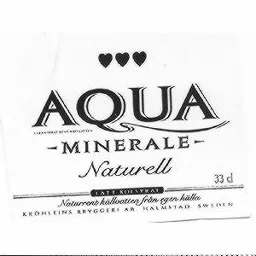 AQUA MINERALE NATURELL GARANTERAT RENT KÄLLVATTEN LÄTT KOLSYRAT NATURRENT KÄLLVATTEN – varumärke, Krönleins Bryggeri Aktiebolag