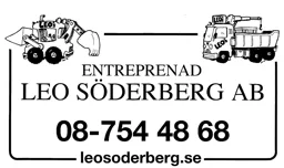 ENTREPRENAD LEO SÖDERBERG AB 08-754 48 68 leosoderberg.se – varumärkesbild för Entreprenad Leo Söderberg AB