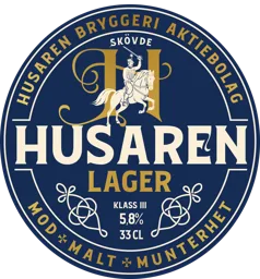 HUSAREN LAGER SKÖVDE HUSAREN BRYGGERI AKTIEBOLAG MOD MALT MUNTERHET KLASS III 5,8% 33 CL – varumärkesbild för Rednallet AB